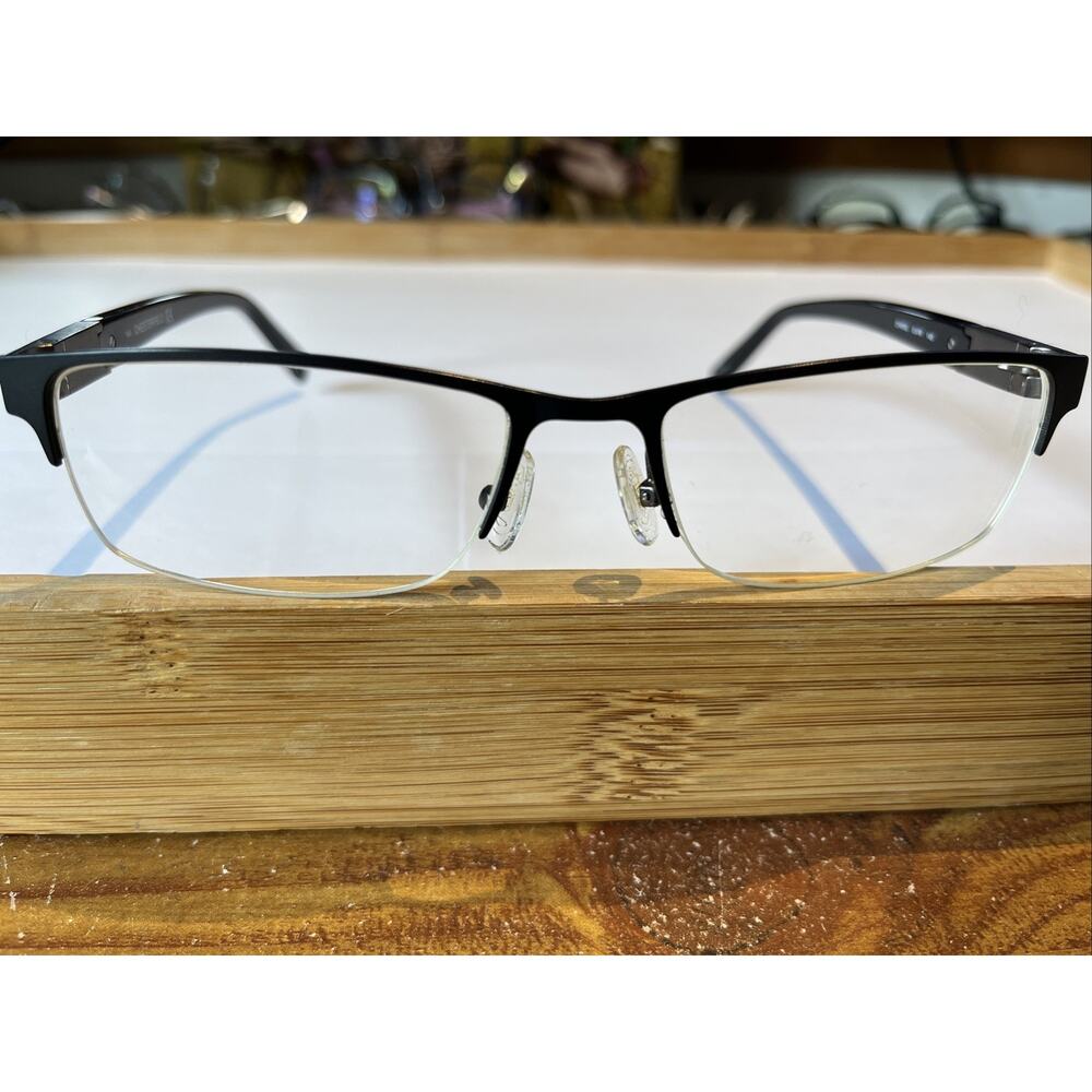 CHESTERFIELD CH 45XL 0JVW BLACK GUNMETAL AUTHENTIC EYEGLASSES 56-18-145 Half Rim